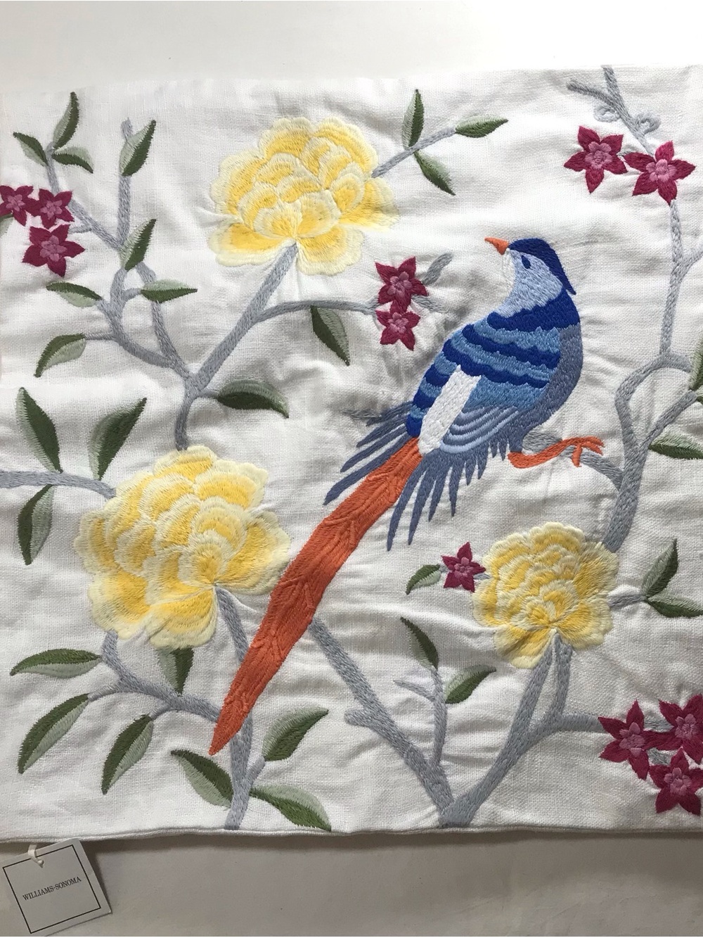 Williams Sonoma Embroidered Pillow Cover